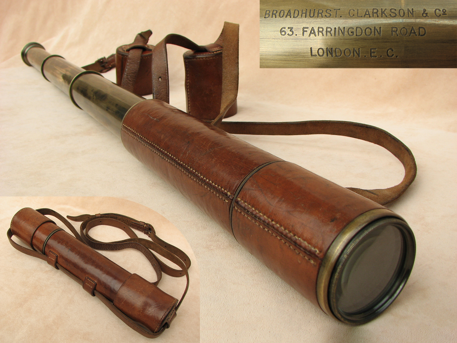 Powerful 25x-40x variable magnification field 'Tourist' telescope by Broadhurst Clarkson